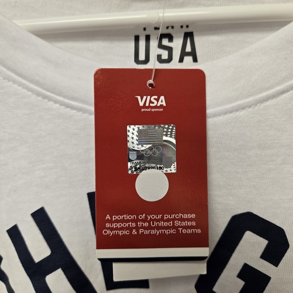 Olympics Team USA Let the Games Begin Short Sleeve Tee White XL - Picture 10 of 11